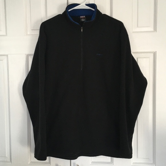 Patagonia 1/4 Zip Fleece Men’s Sweater Black Size L - Picture 3 of 8